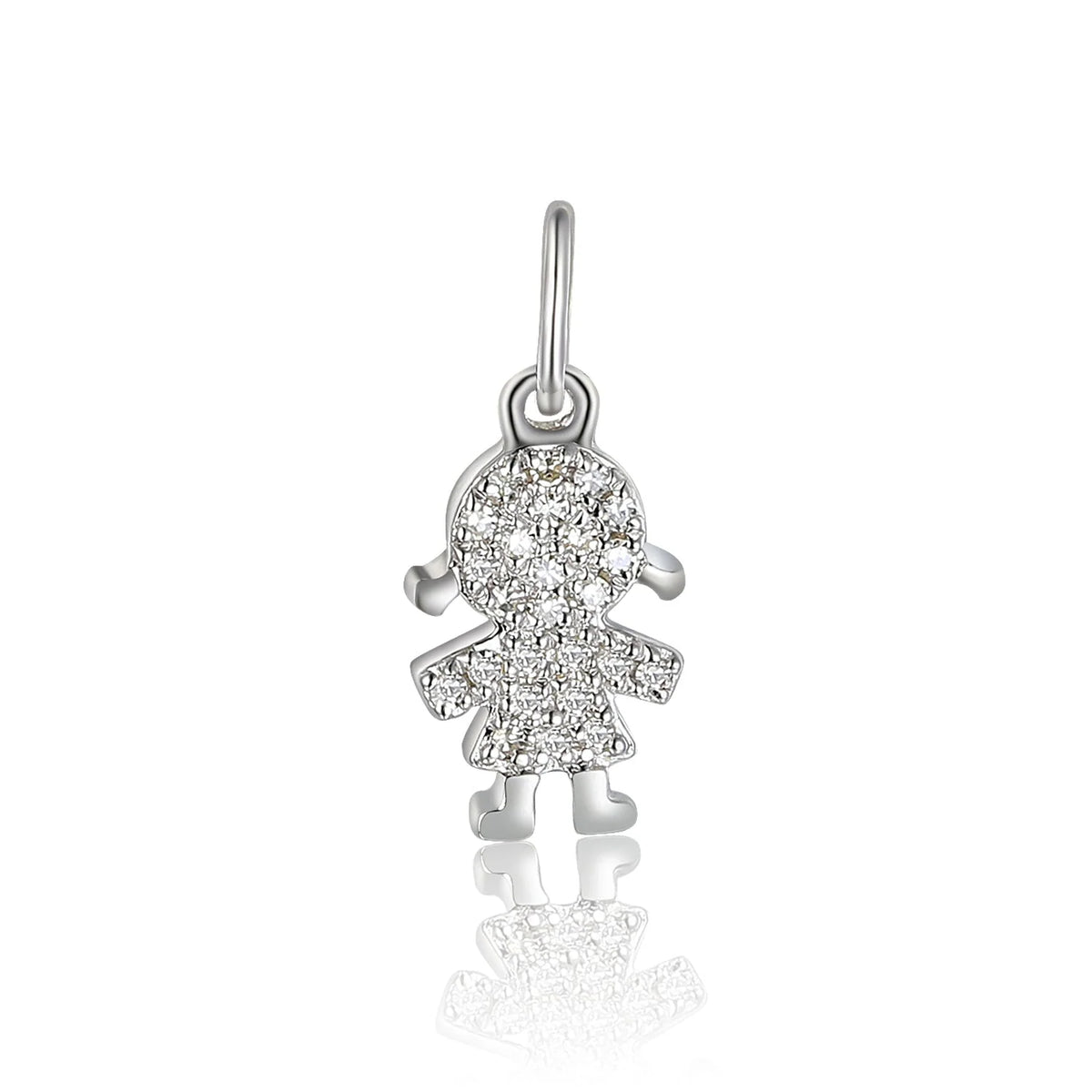 Diamond-set girl bubble charm from Charms by Marcus Tempus