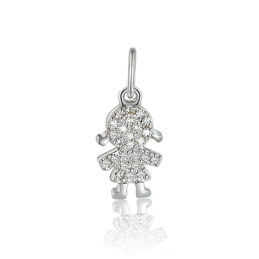 Diamond-set girl bubble charm from Charms by Marcus Tempus