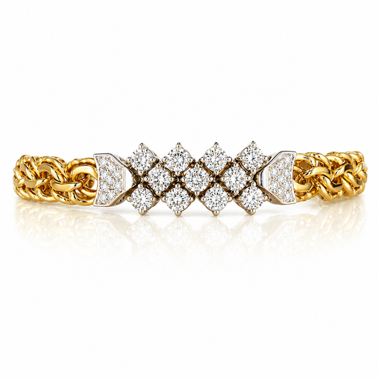 Vintage 18ct Gold Diamond Bracelet