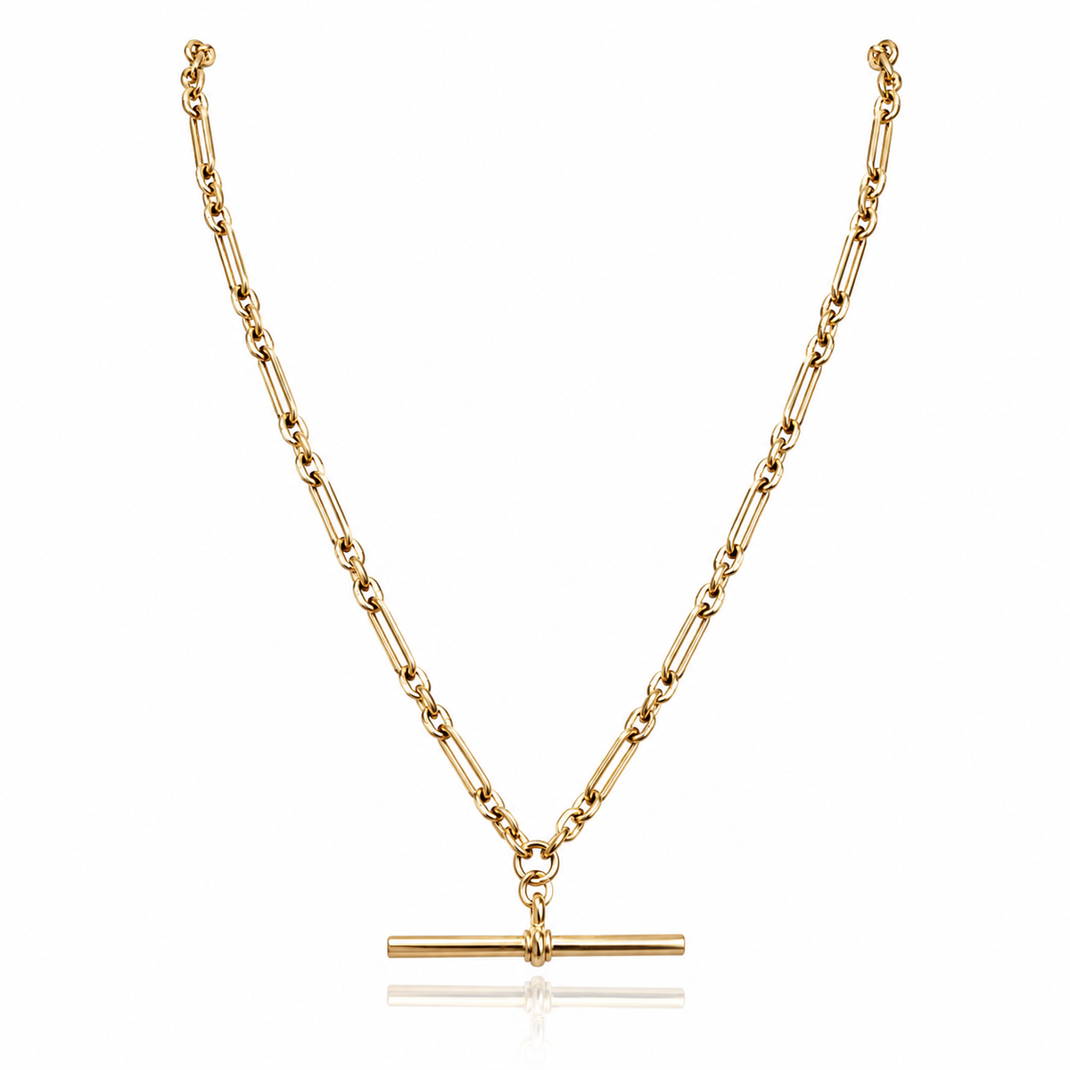 Antique Edwardian 9ct Gold Albert Watch Chain Neckace