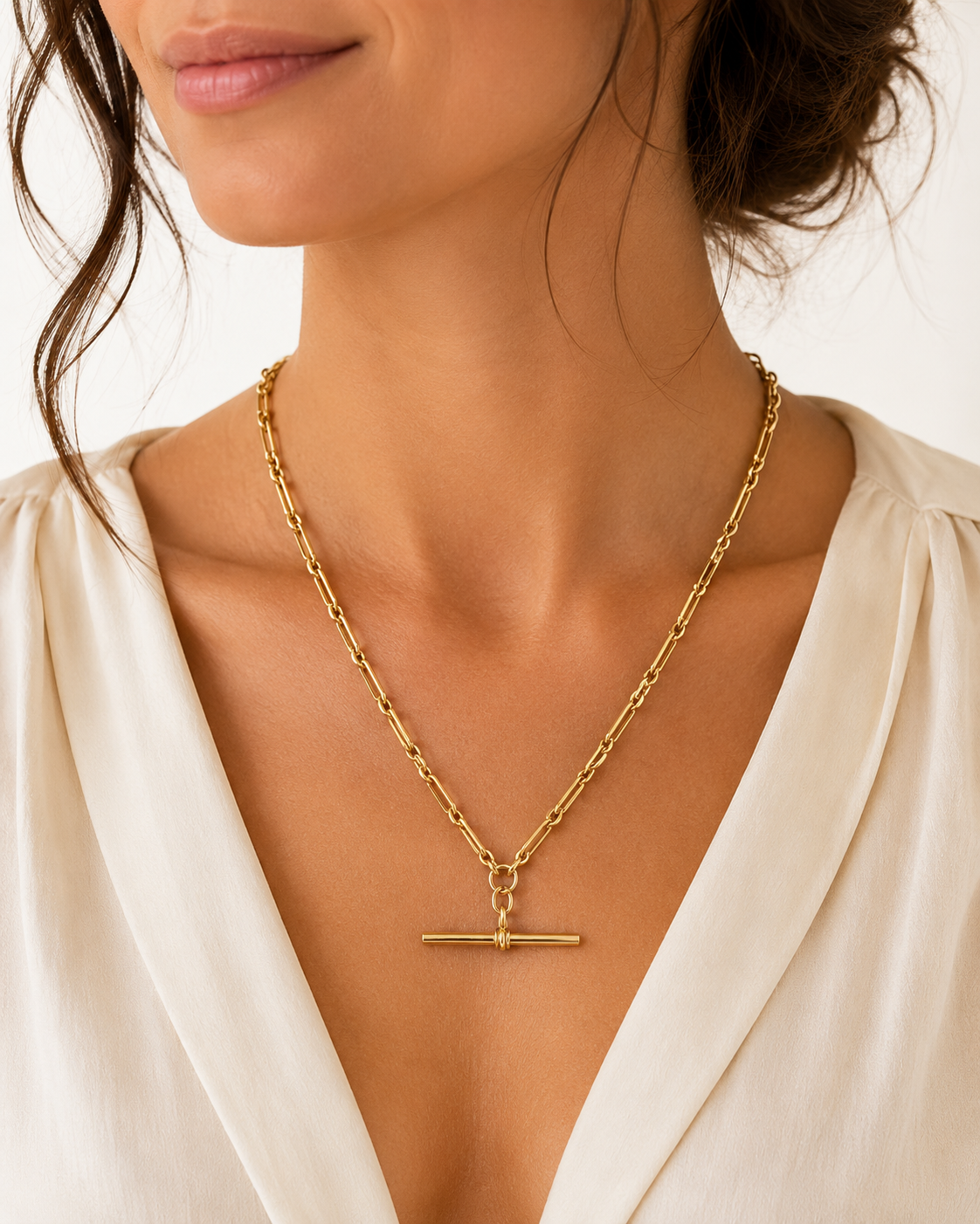 Antique Edwardian 9ct Gold Albert Watch Chain Necklace