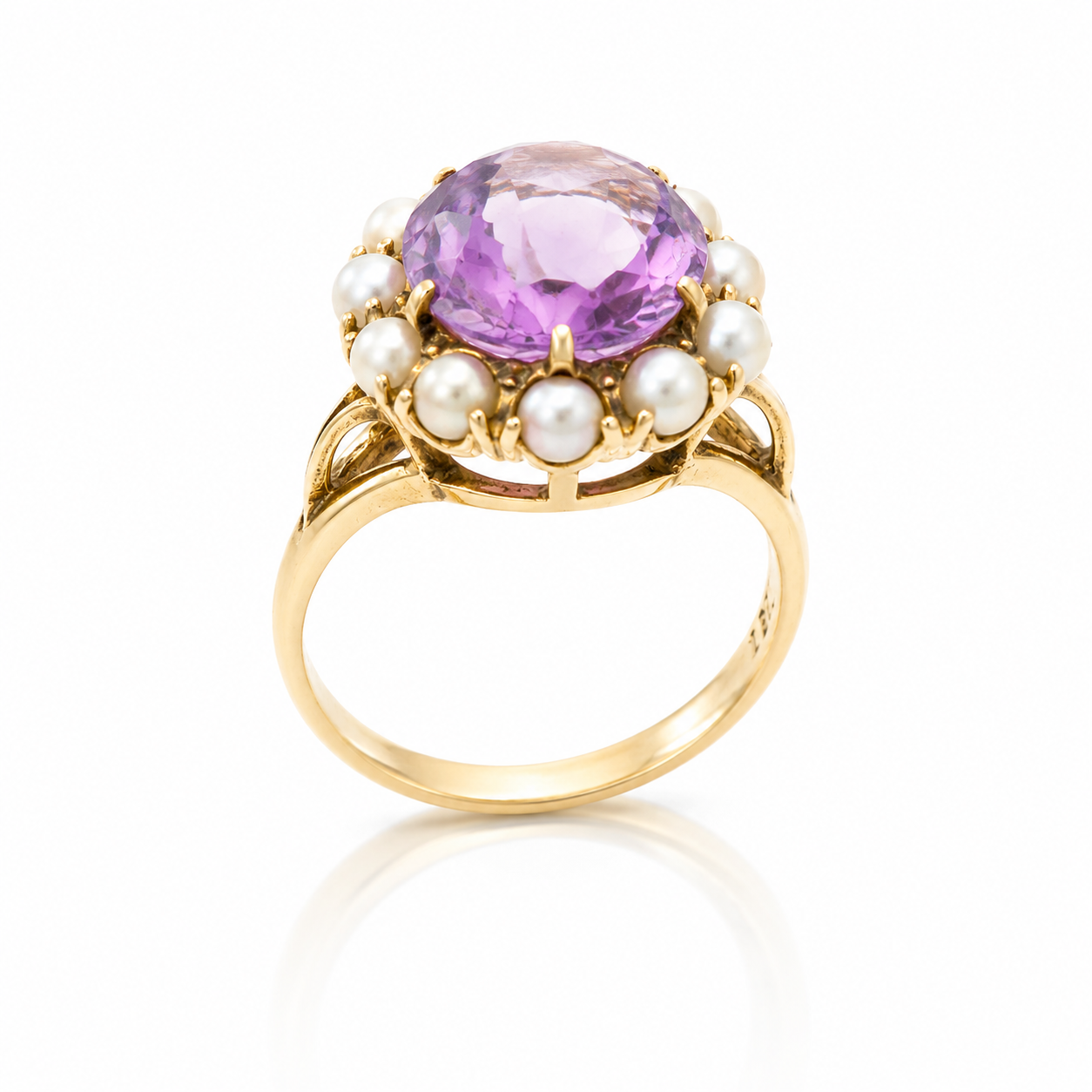 Vintage 9ct Gold Pearl Ring in the Edwardian Style