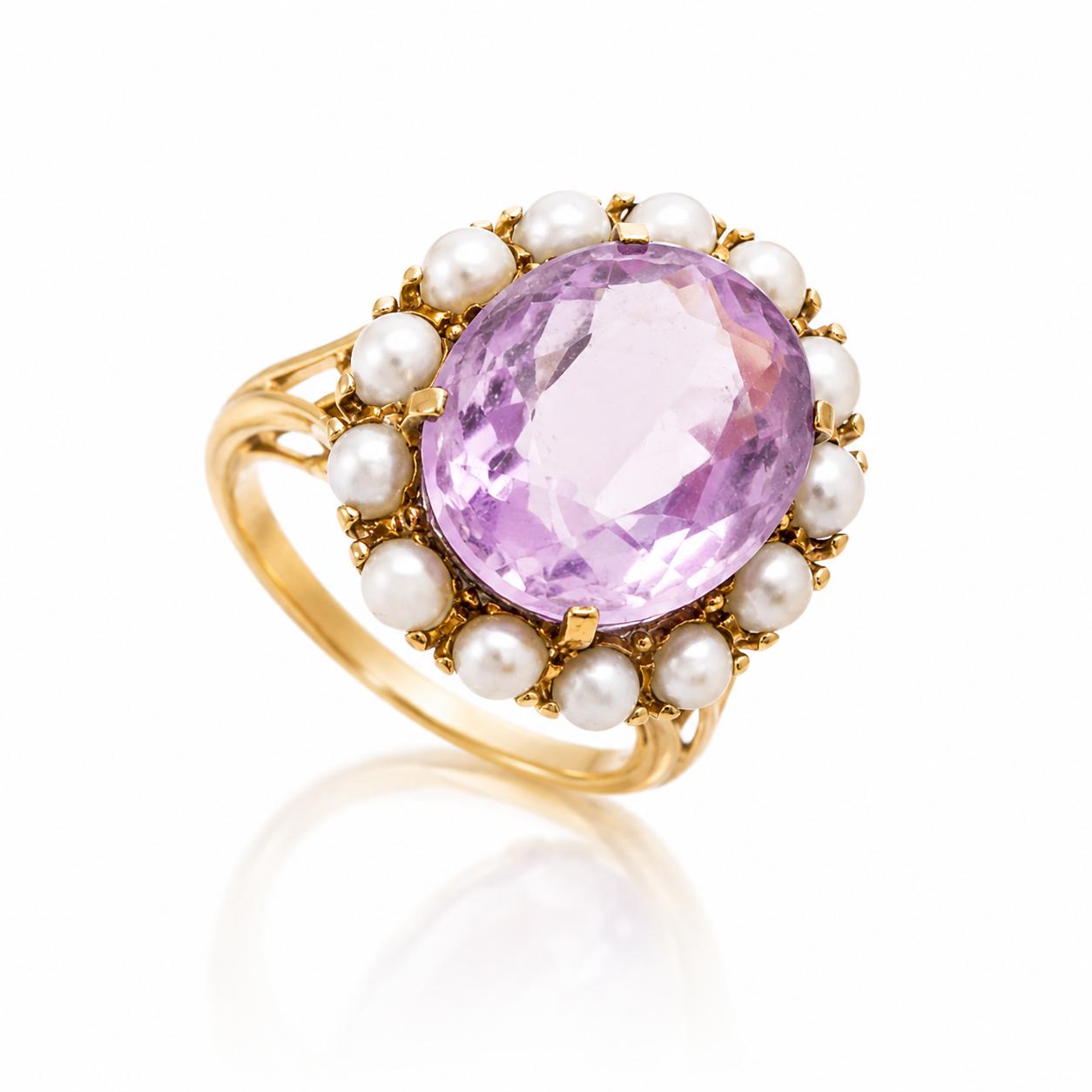 Vintage 9ct Gold Pearl Ring in the Edwardian Style