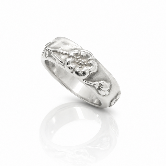 Tiffany & Co. Nature Rose Band Ring – Sterling Silver (2003)