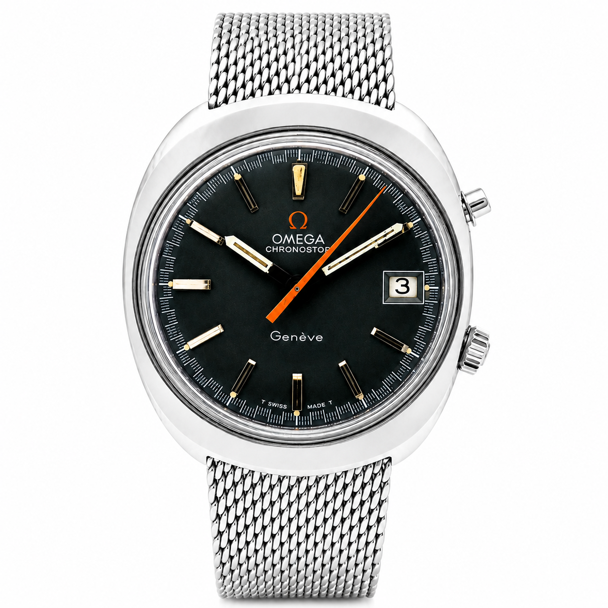 Omega Genève Chronostop Driver Vintage Chronograph Watch