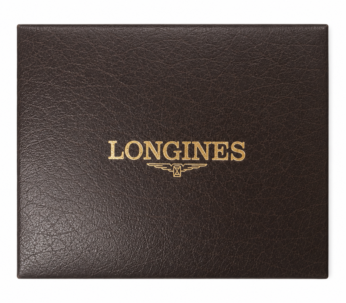 Vintage Longines Flagship 18ct gold dress watch with silver dial, subsidiary seconds display and black leather strap.