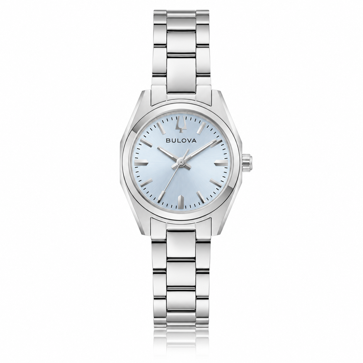 Bulova Surveyor 96L345 light blue ladies watch with stainless steel bracelet