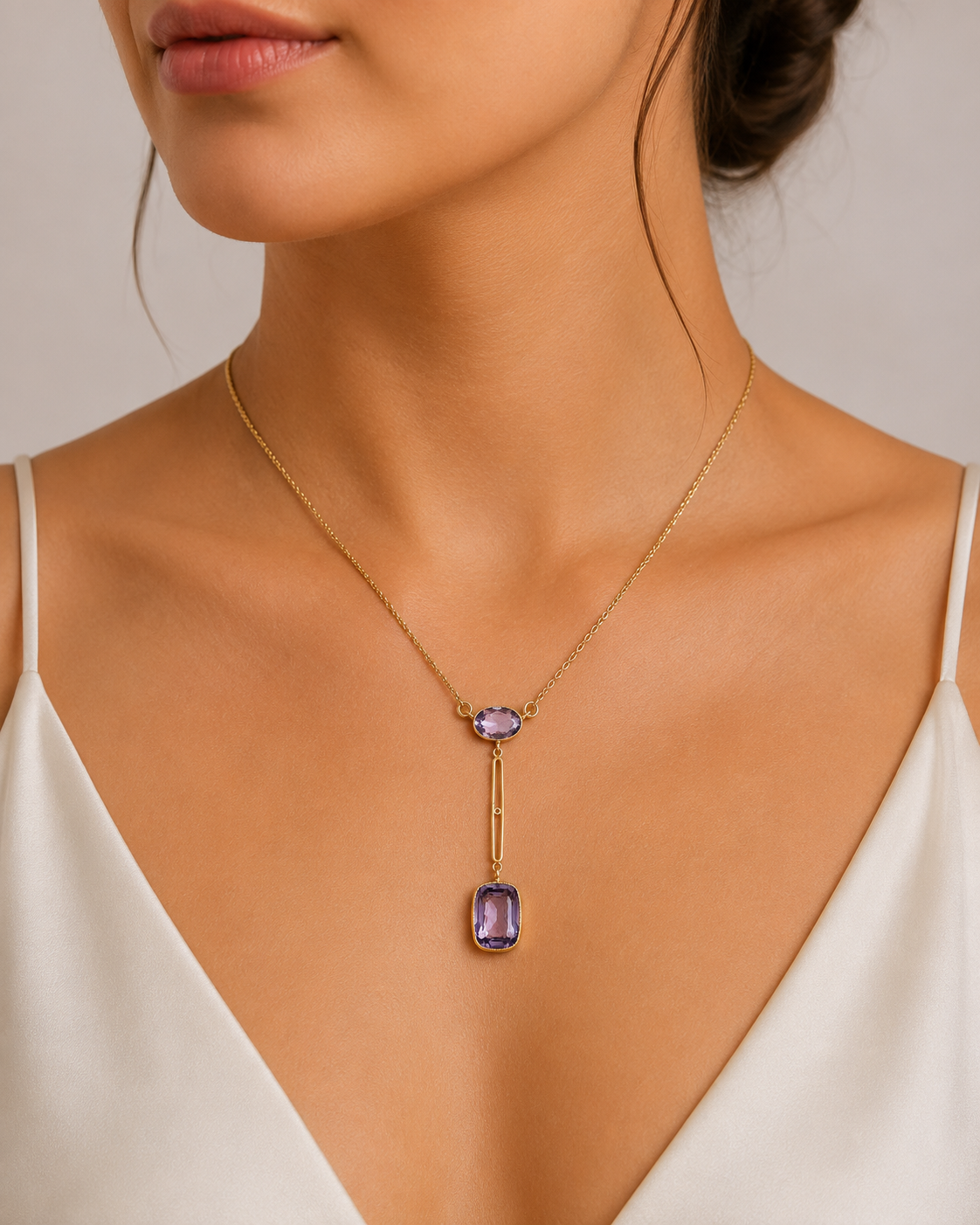 Antique Art Nouveau Amethyst Pendant