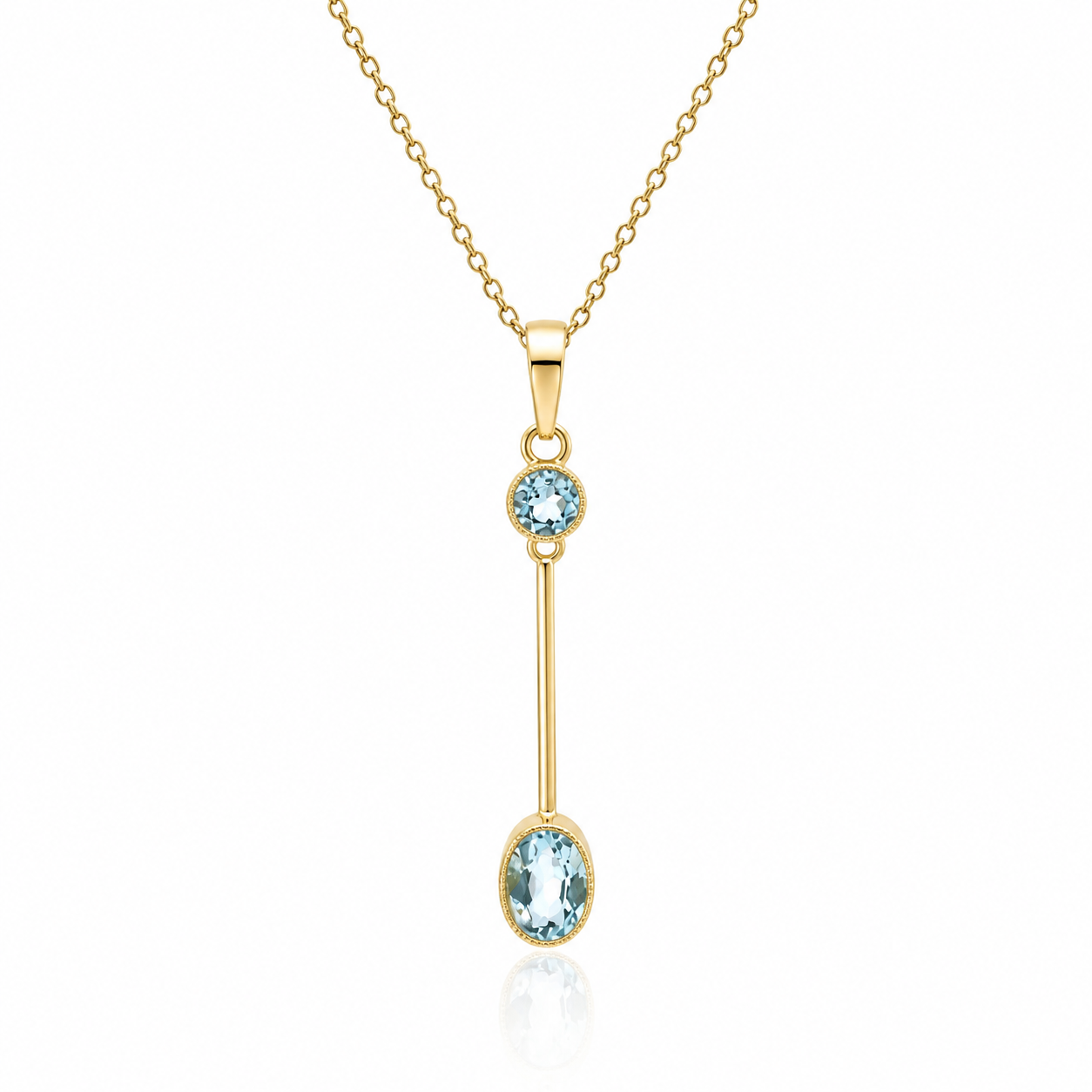 Antique Art Deco Aquamarine Pendant