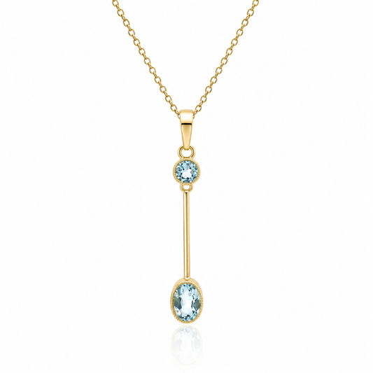 Antique Art Deco Aquamarine Pendant