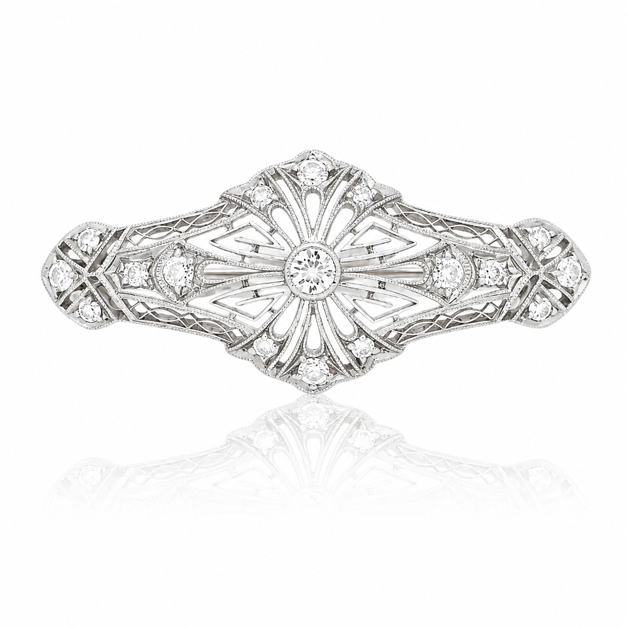 Antique Art Deco Diamond Brooch