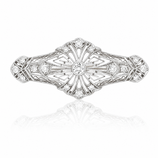 Antique Art Deco Diamond Brooch