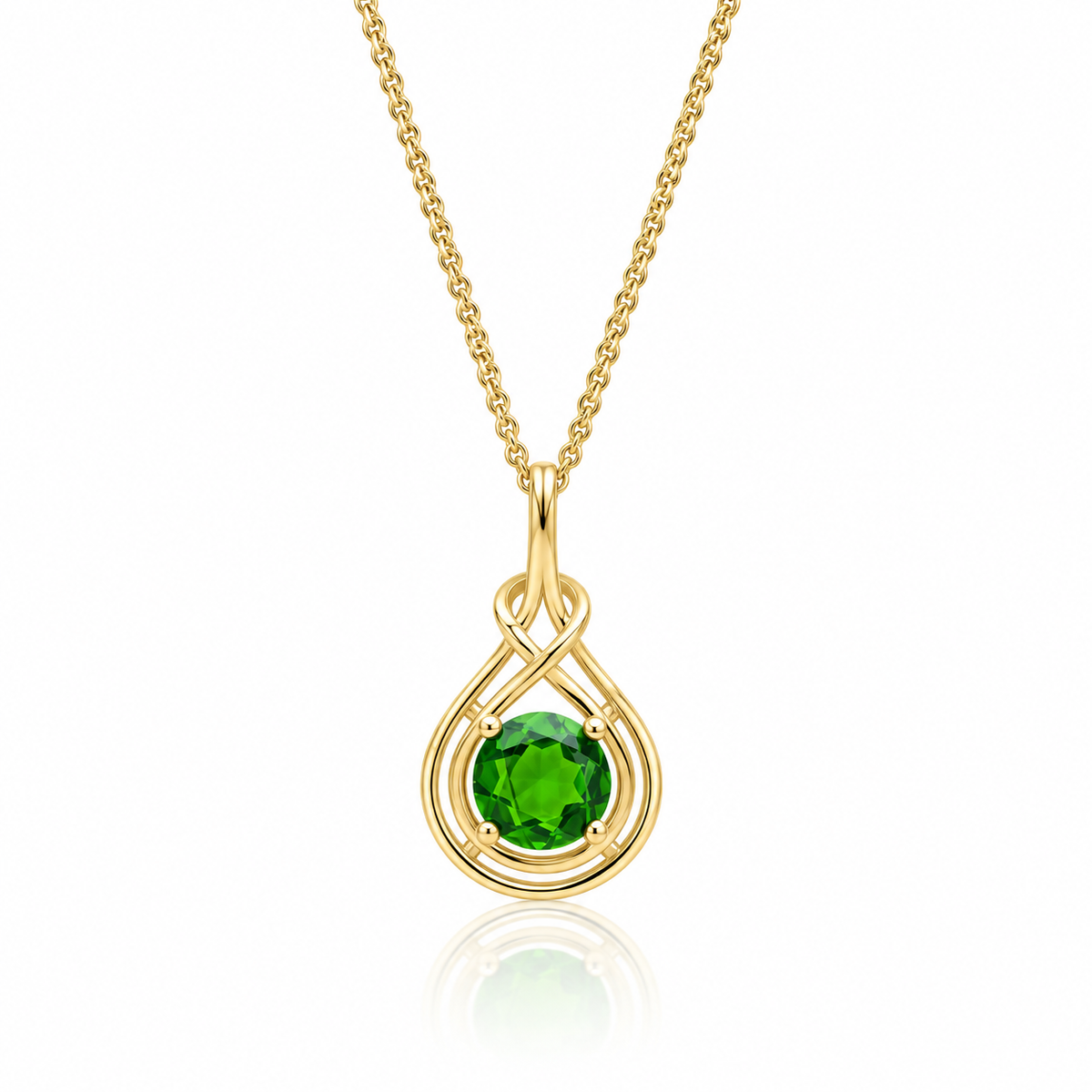 Chrome Diopside Celtic Knot Pendant