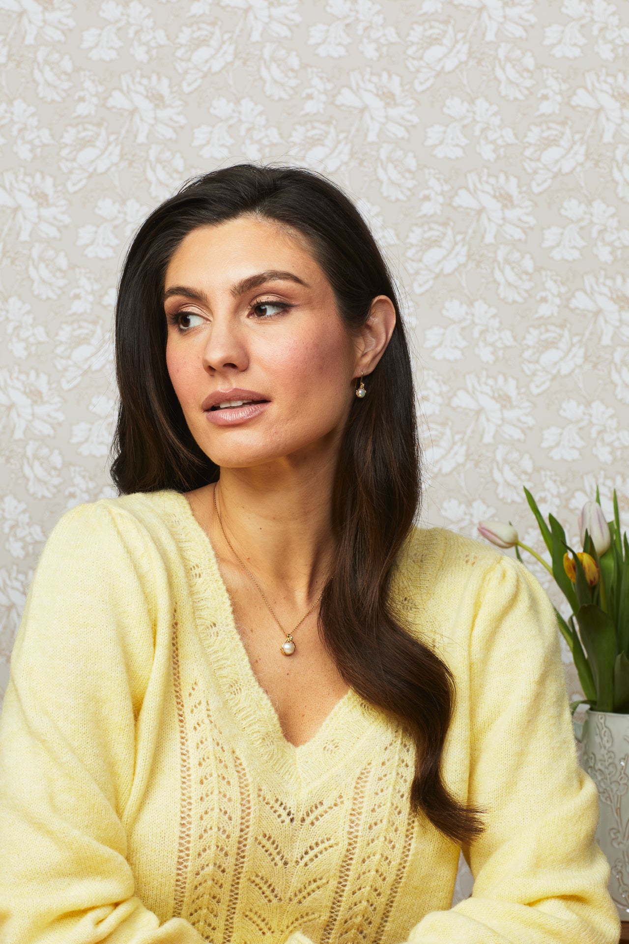 Laura Ashley Ickleford Tulips Freshwater Pearl Earrings
