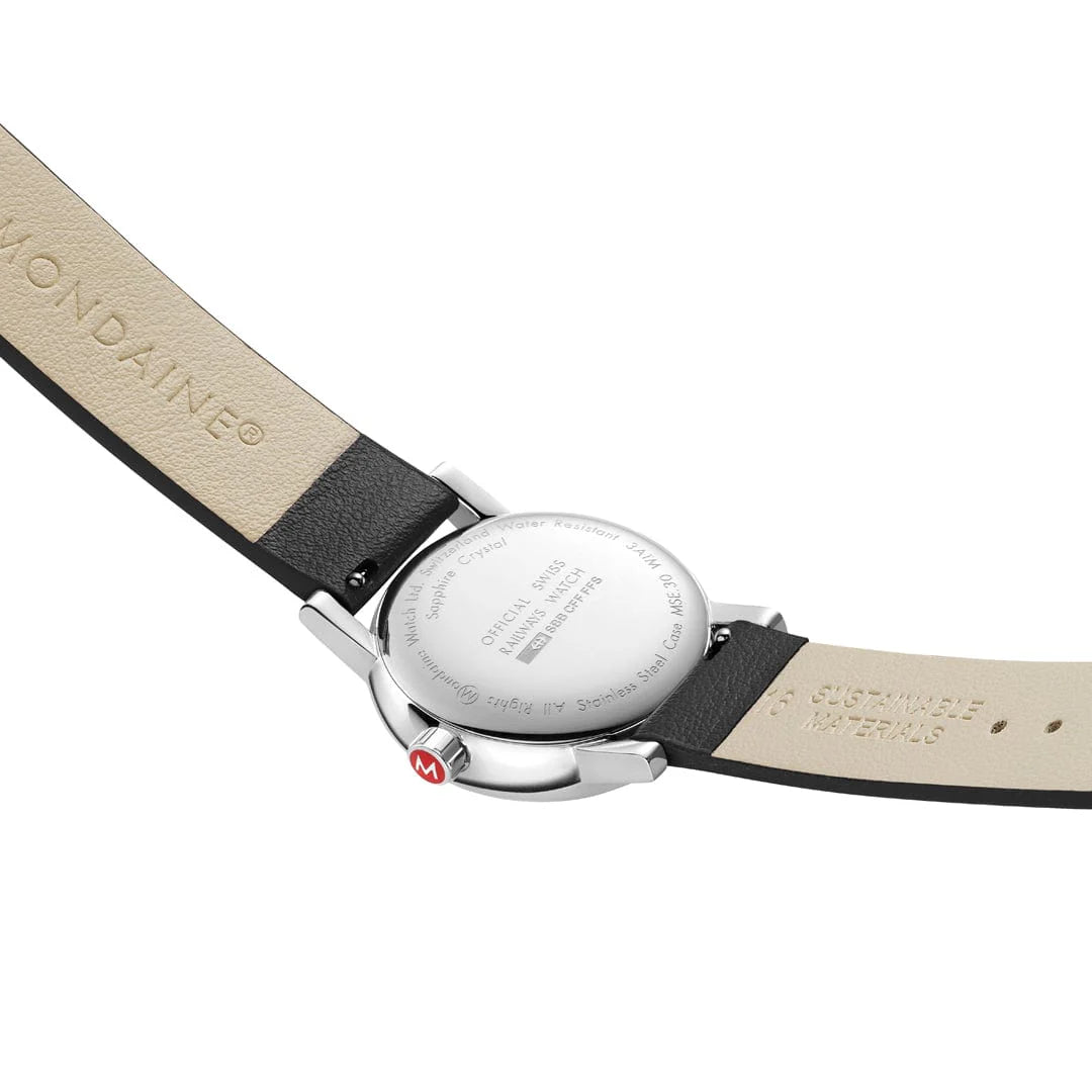 evo2 Black vegan grape leather, 30 mm