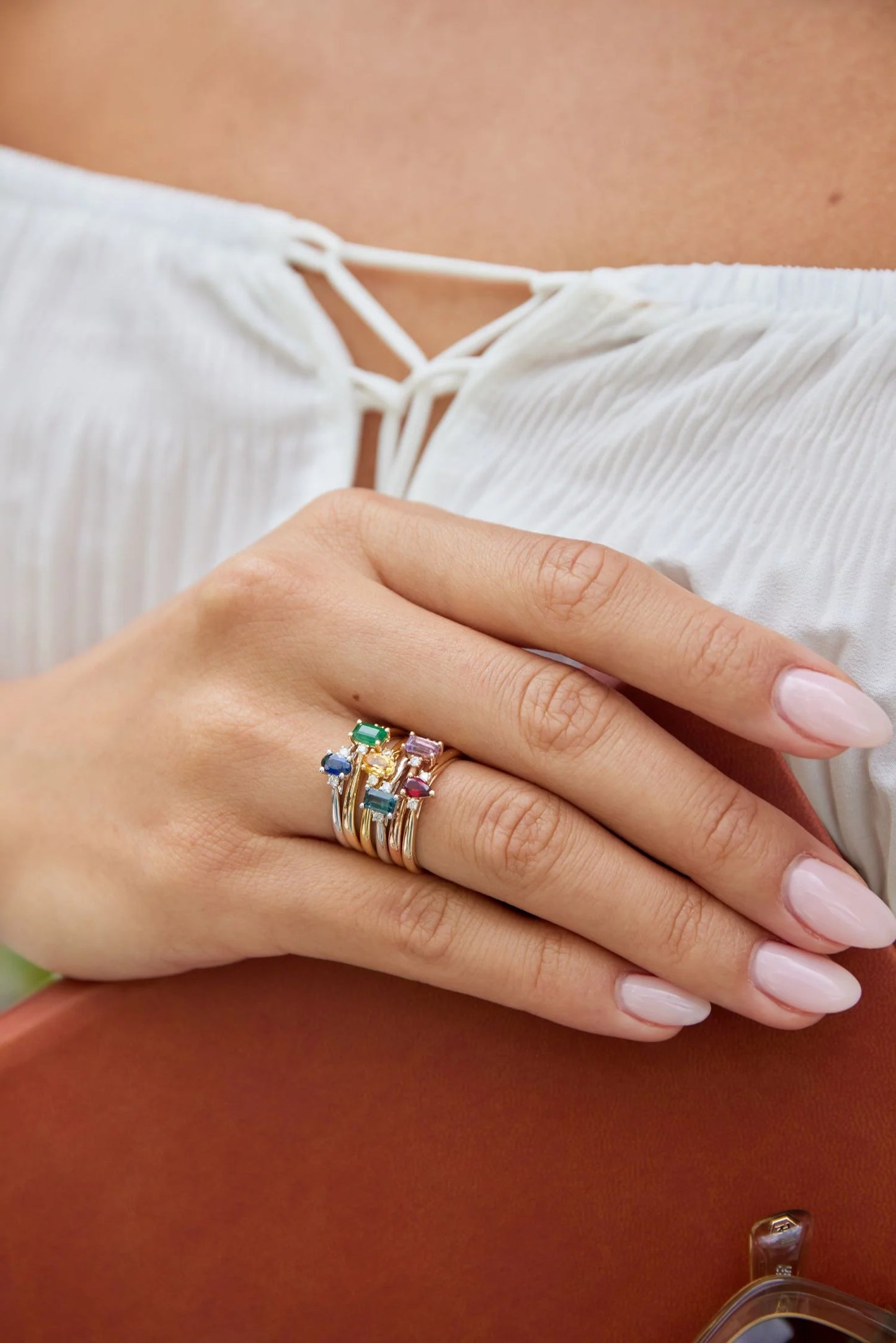 9ct Gold Amethyst Ring with Diamonds