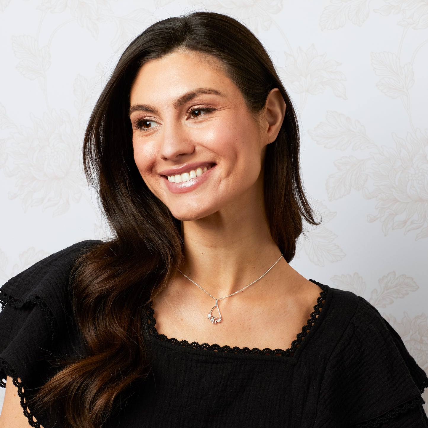 Laura Ashley Talon Stripe Love Birds Necklace