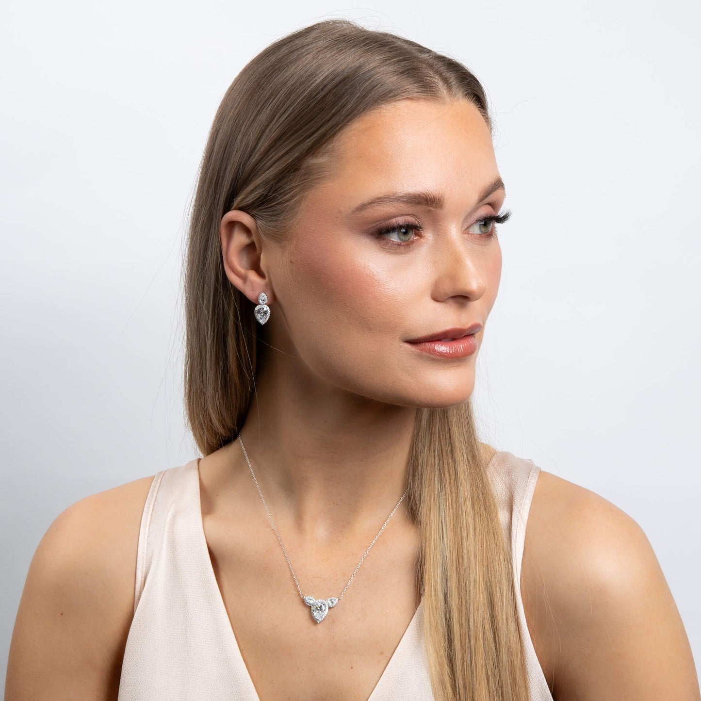 Triple Teardrop Statement Necklace