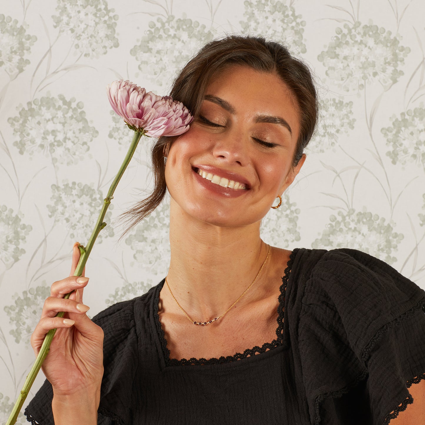 Laura Ashley Thornage Flowers Necklace