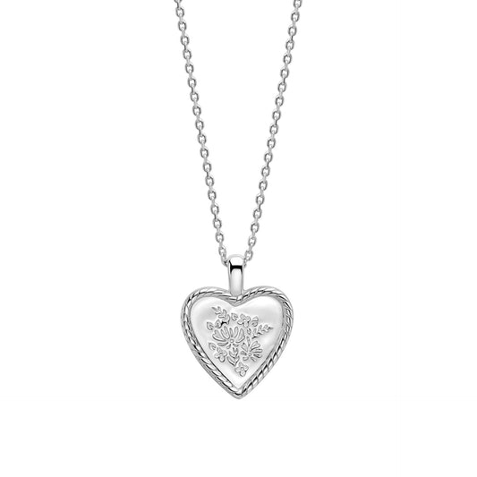 Spring Posy Vintage Heart Necklace