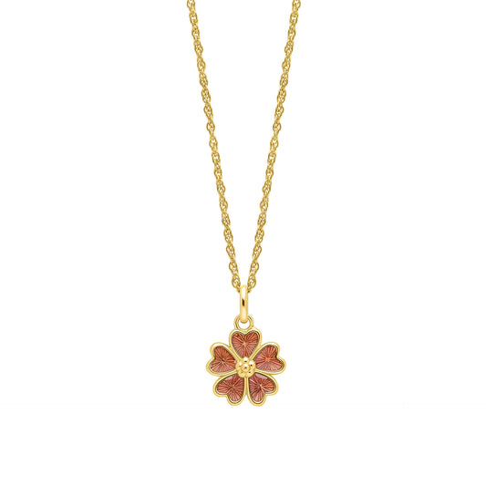 Riverly Ditsy Guilloche Flower Necklace