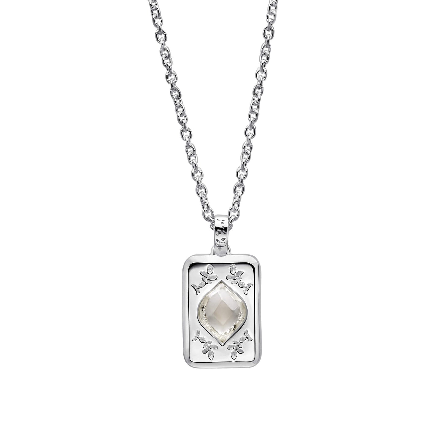 Foscot Damask White Topaz Necklace