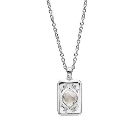 Foscot Damask White Topaz Necklace