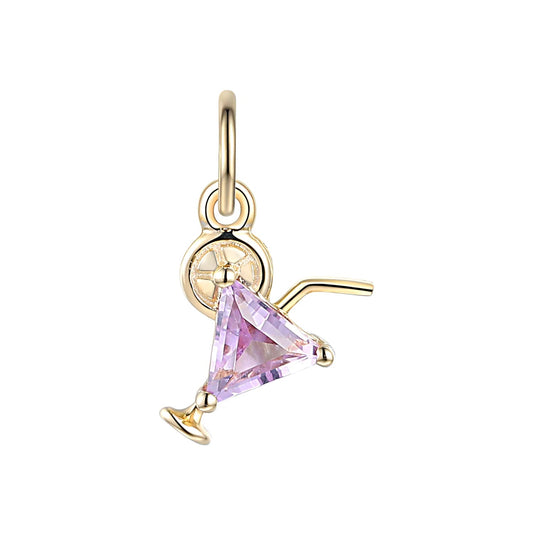 Pink Amethyst Cocktail Charm