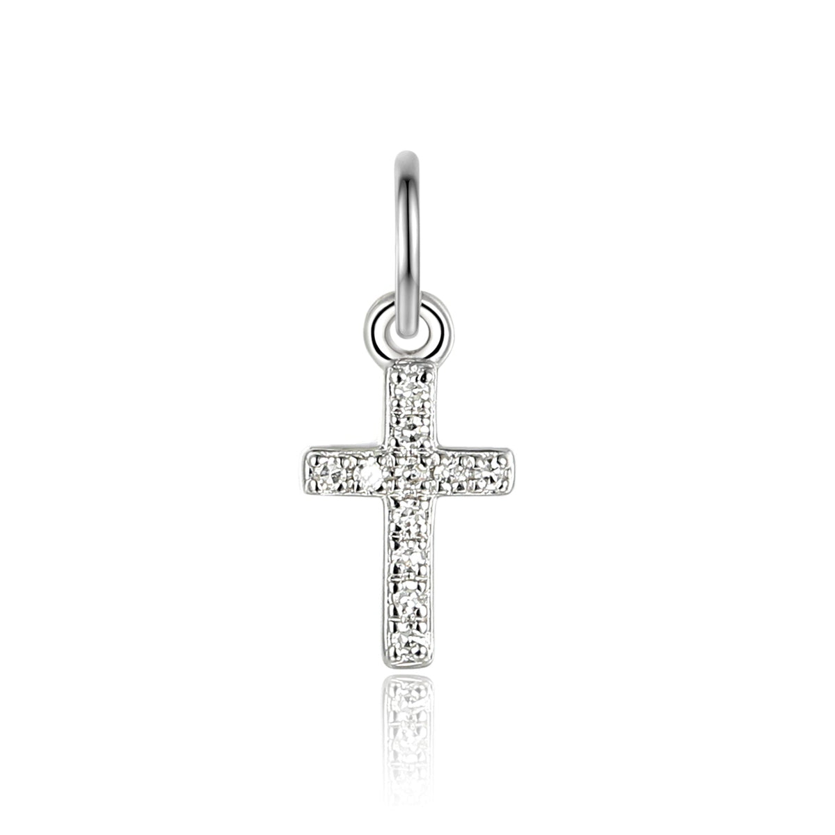 Diamond-set Christian cross fine jewellery charm from Charms by Marcus Tempus