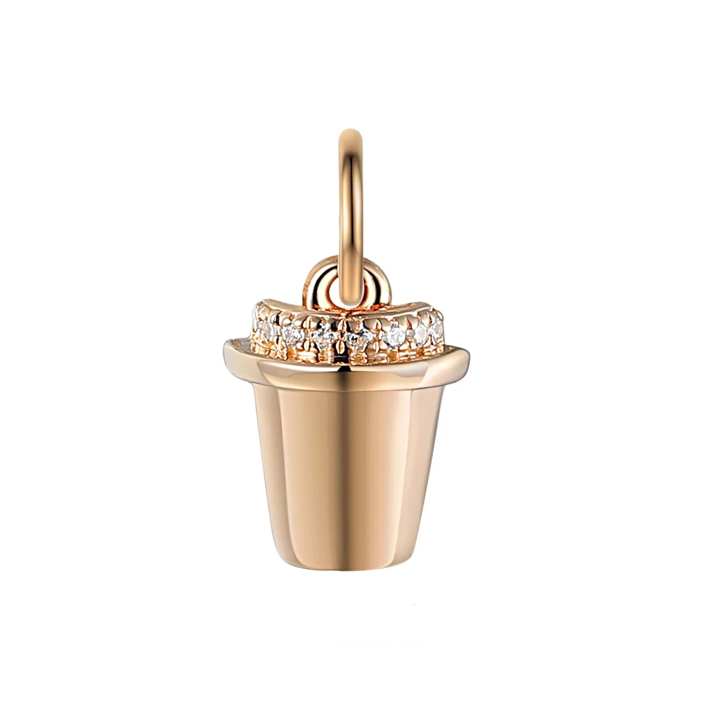 Diamond Coffee Cup Charm