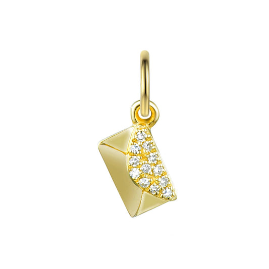 Diamond Envelope Charm