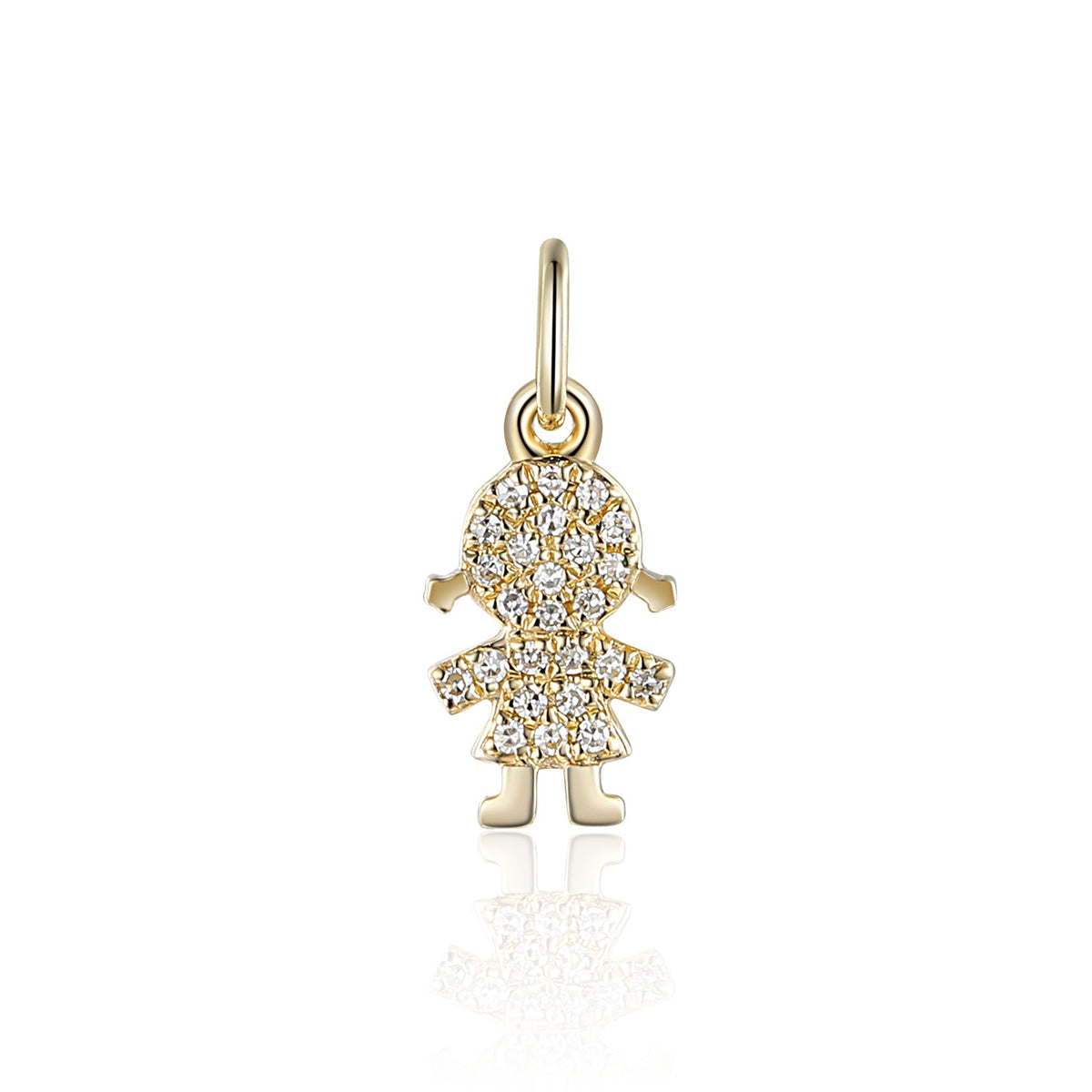 Diamond-set girl bubble charm from Charms by Marcus Tempus