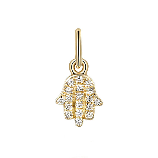 Diamond Hamsa Charm