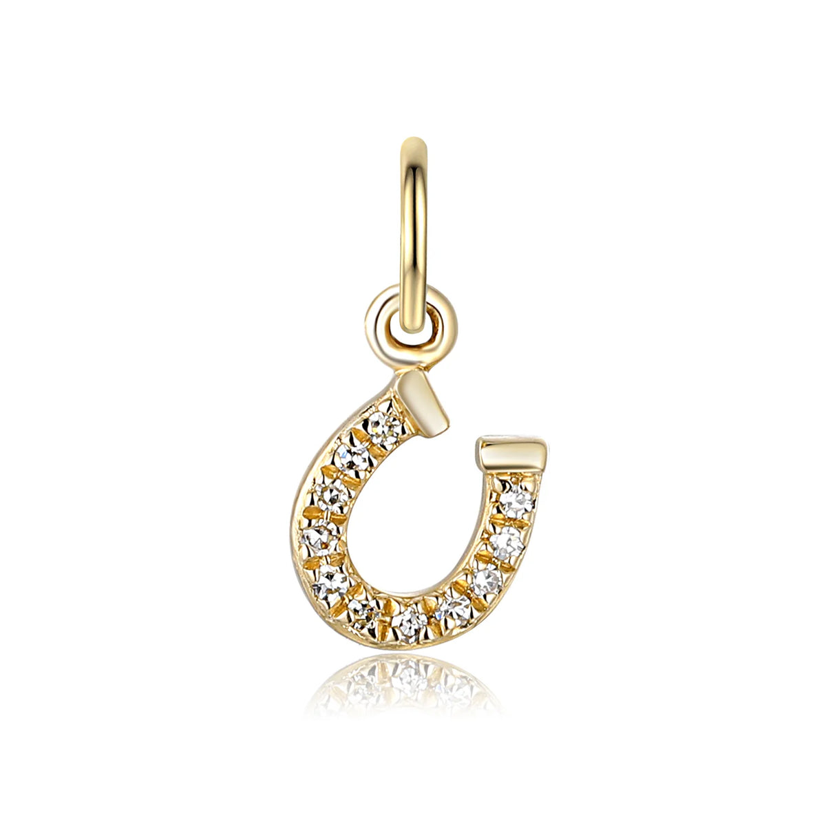 Diamond-set horseshoe fine jewellery charm available to order from Marcus Tempus