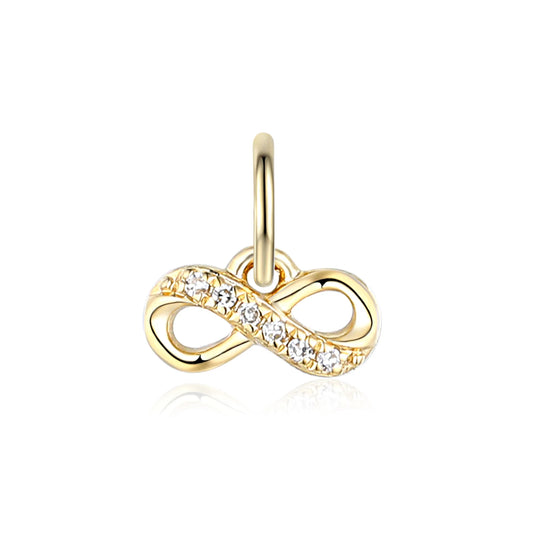 Diamond-set infinity symbol fine jewellery charm from Charms by Marcus Tempus