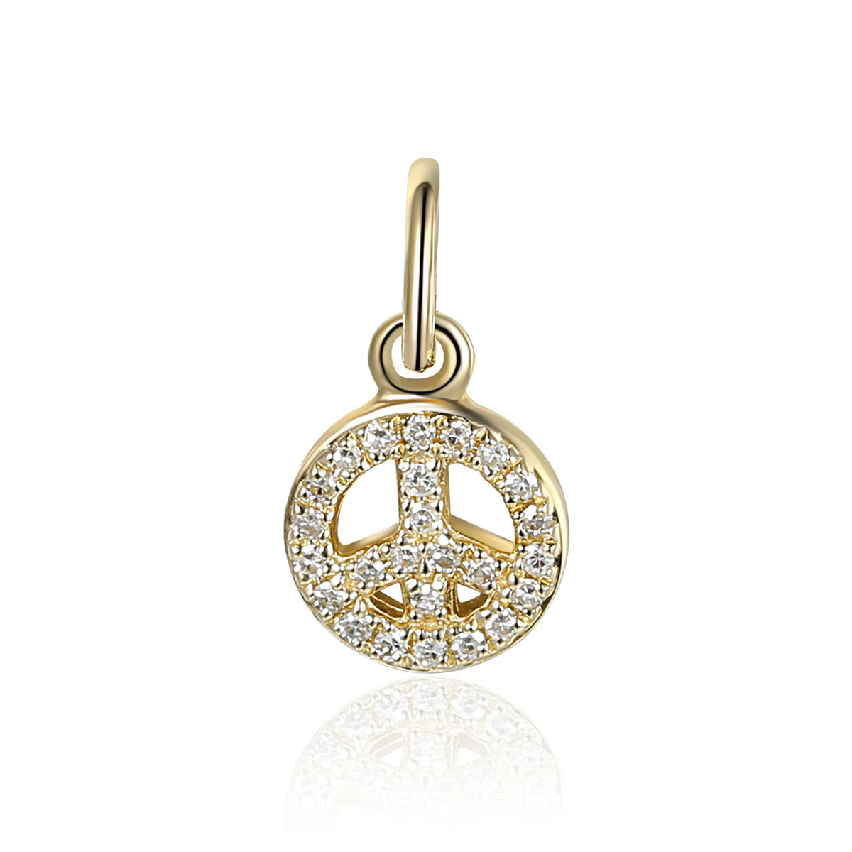 Diamond-set peace symbol fine jewellery charm from Charms by Marcus Tempus