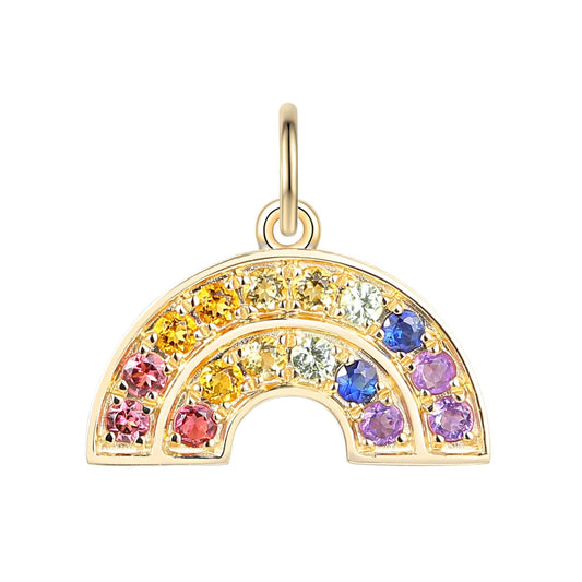 Multi Gemstone Rainbow Charm