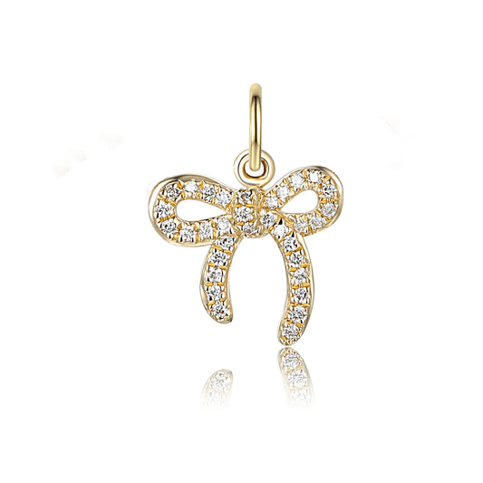 Diamond-set ribbon fine jewellery charm from Charms by Marcus Tempus