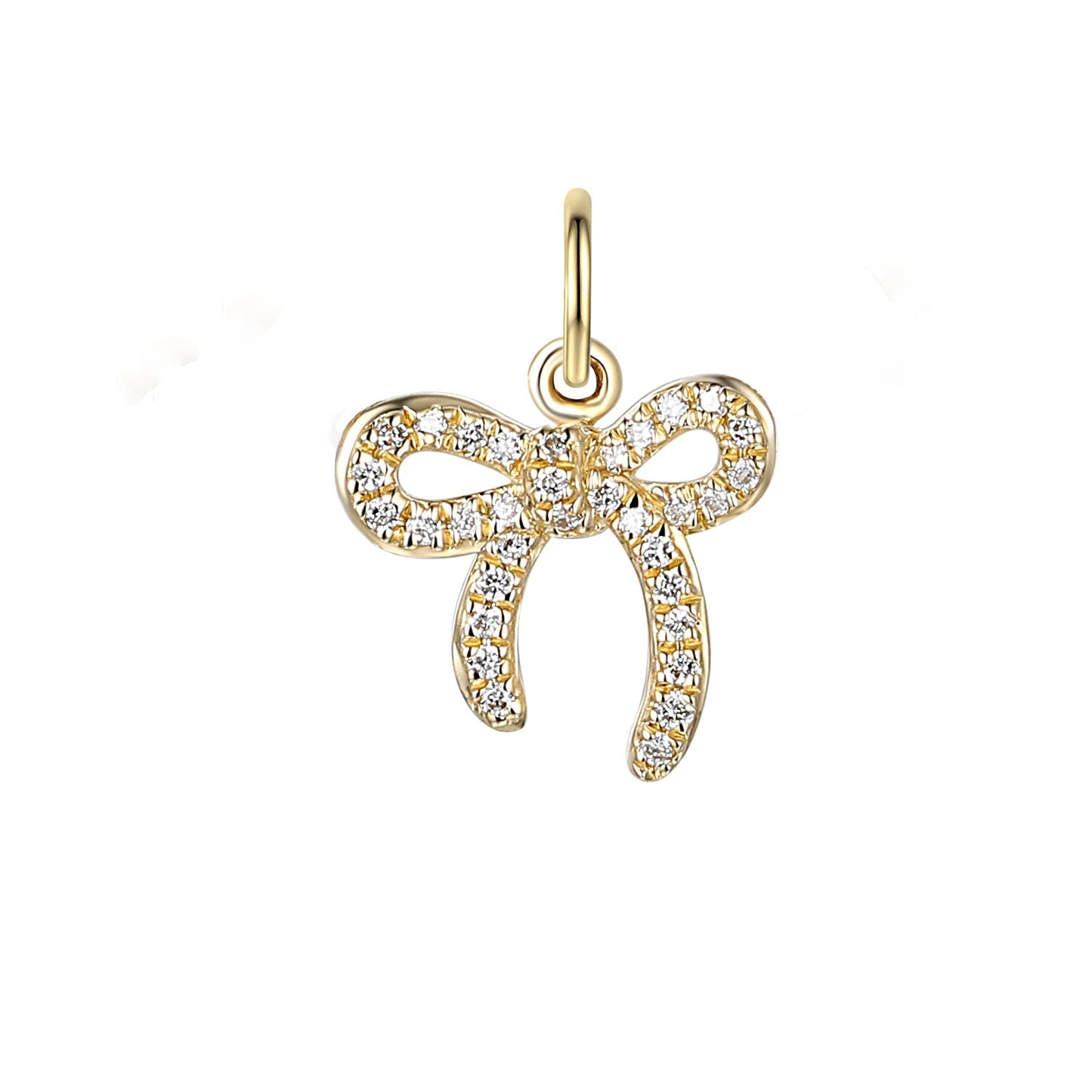 Diamond Ribbon Charm