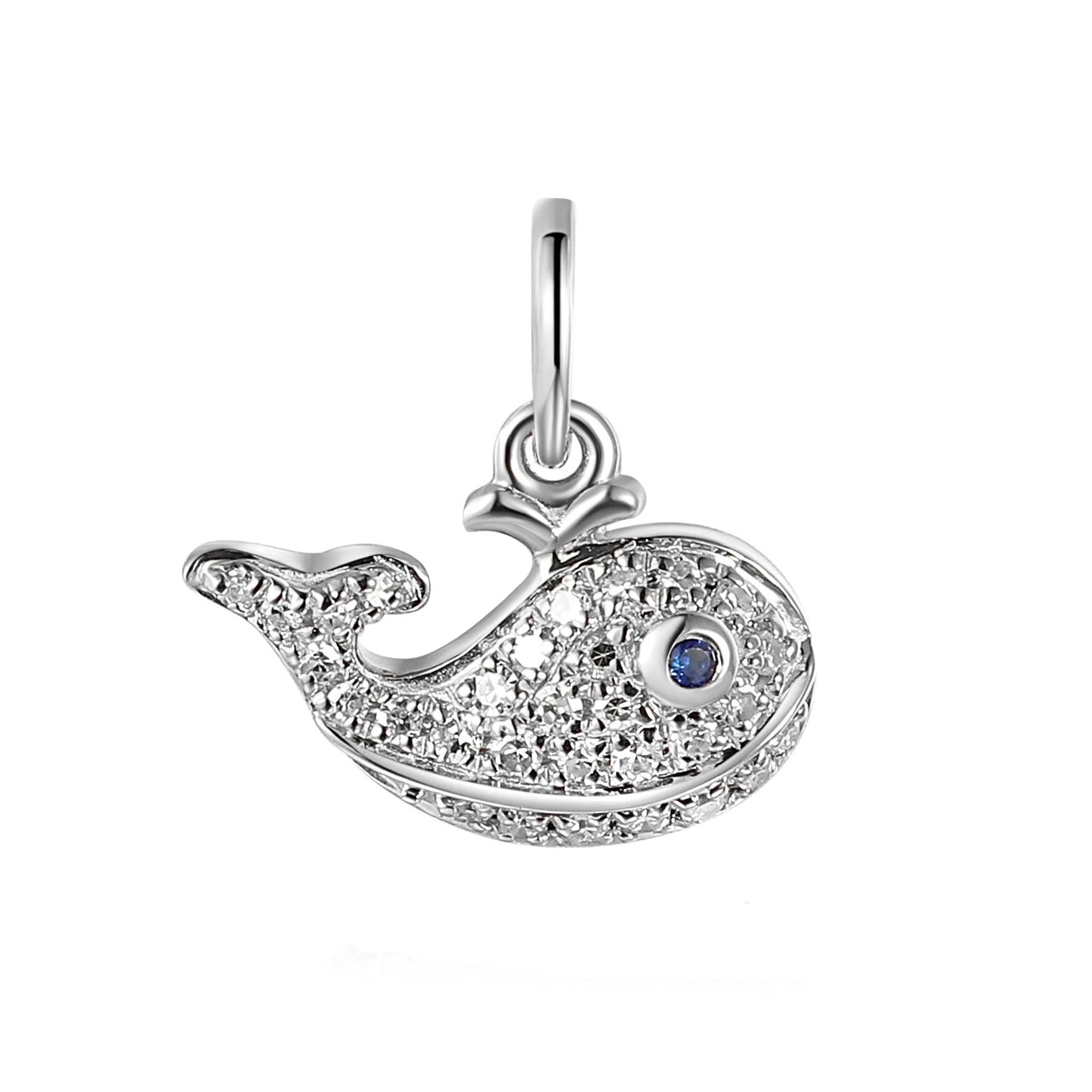 Diamond Whale Charm