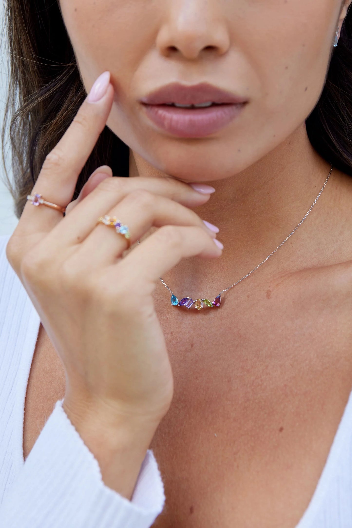 Multistone Mixed Topaz Necklace