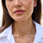 Trefoil Triple Emerald Necklace
