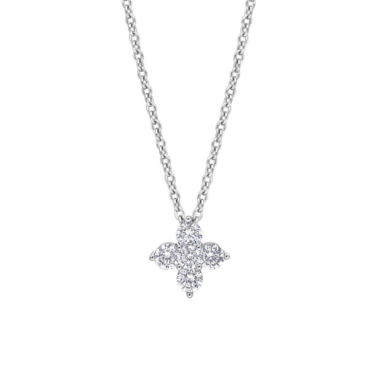 Zirconia Cluster Flower Pendant