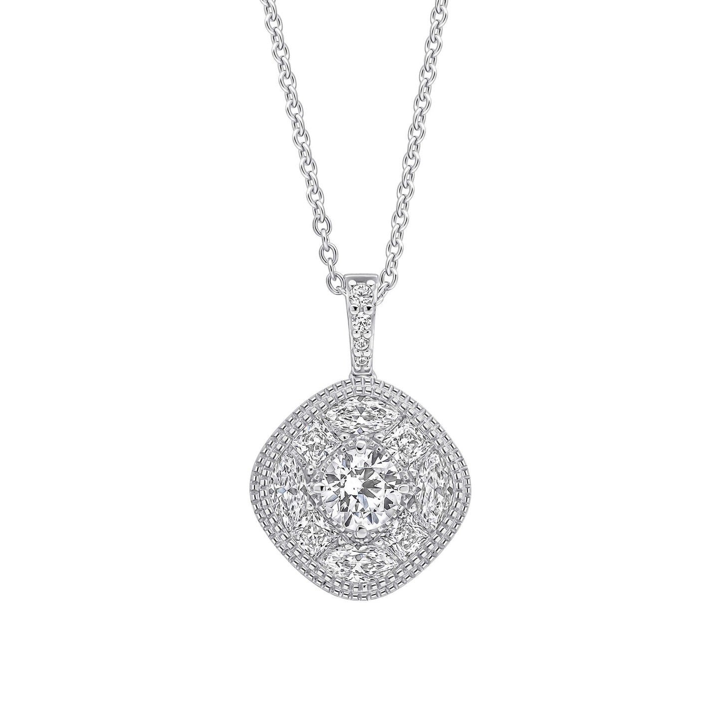 Pave Stippled Pendant