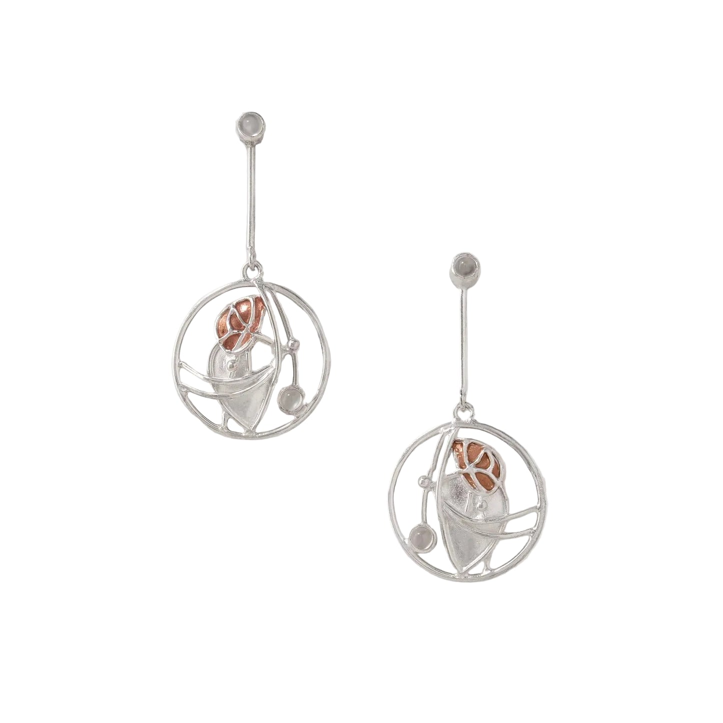 C R Mackintosh Moonstone Earrings