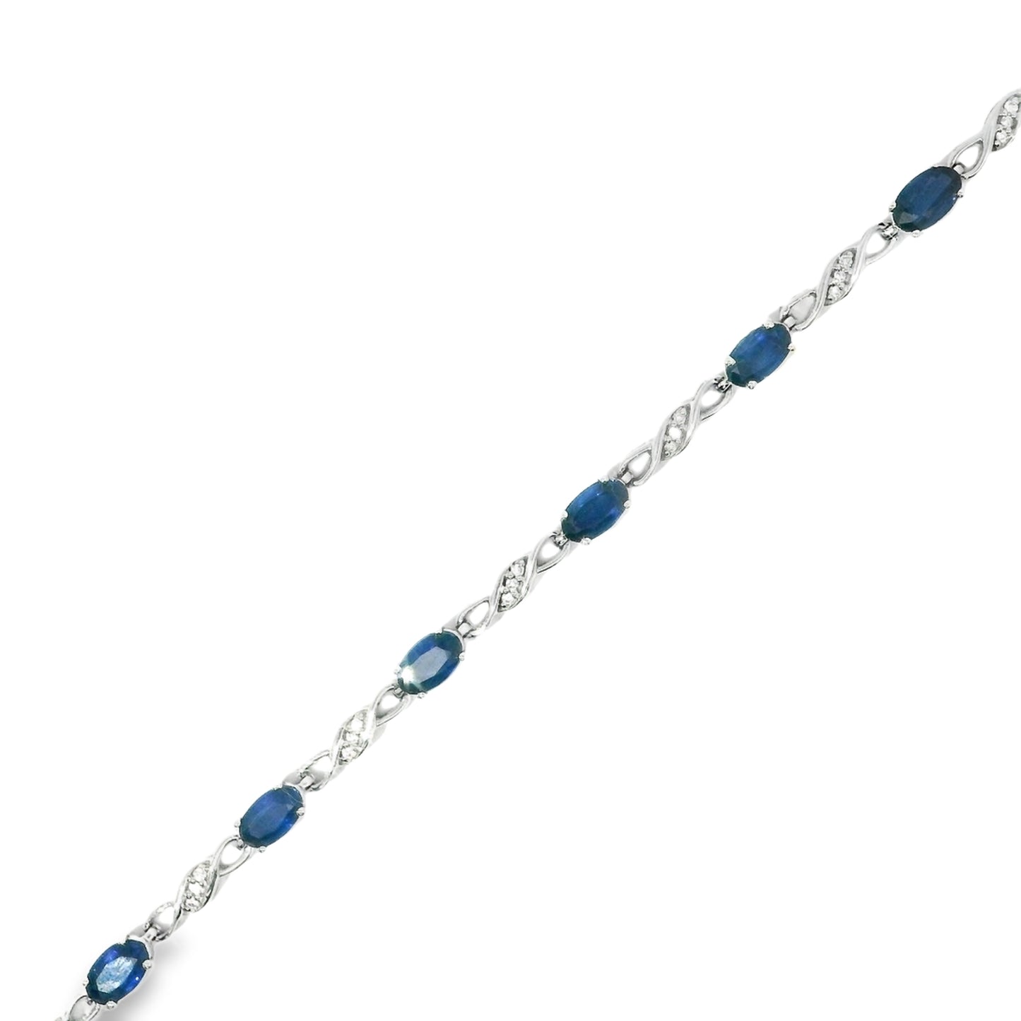 9ct Gold Bracelet with Sapphires and Diamonds