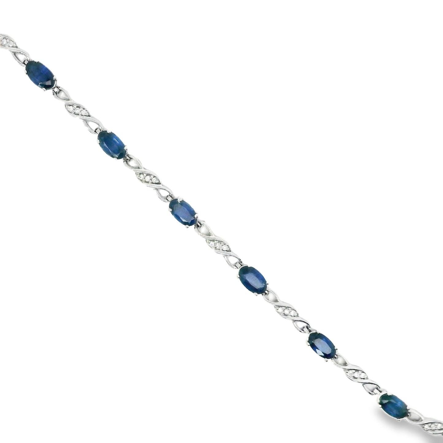 9ct Gold Bracelet with Sapphires and Diamonds