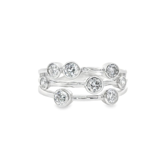 18ct White Gold Ring with Diamonds
