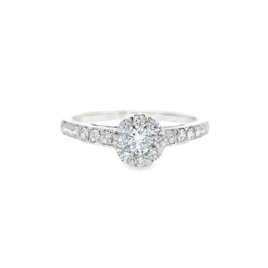 18ct White Gold Ring with Diamonds