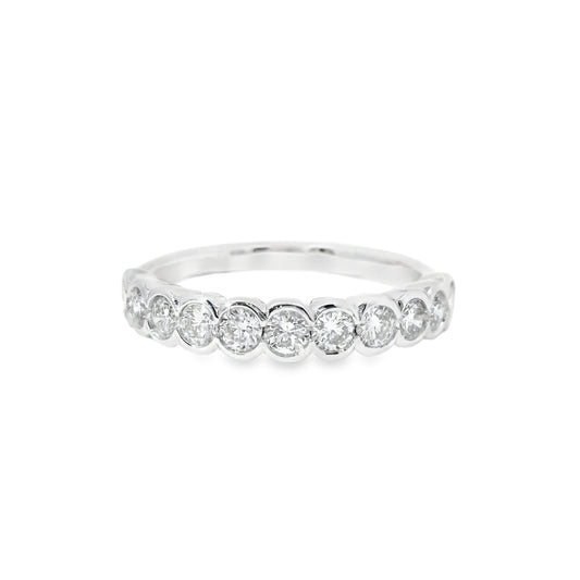 18ct Half Eternity Ring with Diamonds